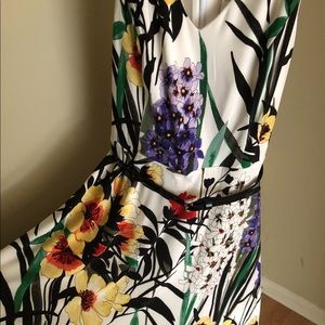 Tommy Hilfiger A-Line Belted Floral Dress
